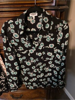 Express floral print portofino blouse